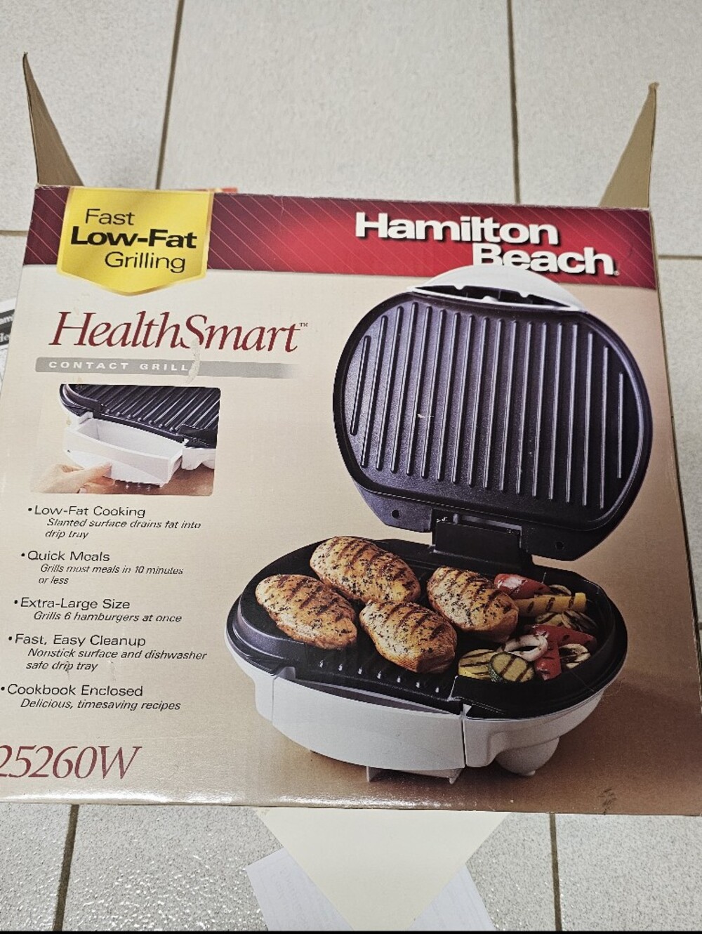 Hamilton Beach HealthSmart Electric Grill in White